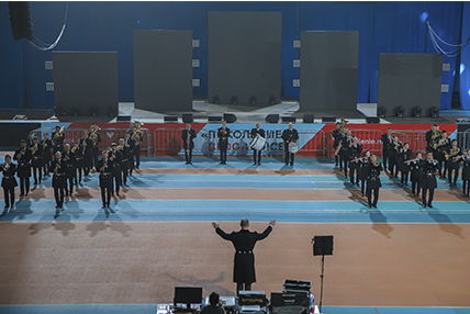 В Триумфе состоялась генеральная репетиция дефиле Духового оркестра Lena River Brass